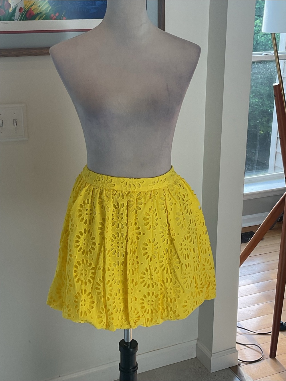 Lilly Pulitzer Bright Yellow Eyelet Bubble Skirt